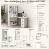 Modern Kitaplıklı Çalışma Masası