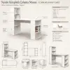 Nesrin Kitaplıklı Çalışma Masası