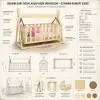 Organik Baby Doğal Ahşap Beşik Montessori