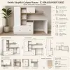 Orkide Kitaplıklı Çalışma Masası