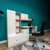 Orkide Kitaplıklı Çalışma Masası