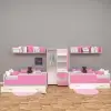 Pinky Dolaplı 2li Karyola