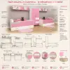 Pinky Dolaplı 2li Karyola
