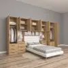 Sarı Meşe Yatak Üstü Gardrop