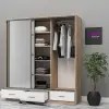 Sürgülü Kapılı 3 Çekmeceli Gardırop