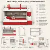 Yandan Korumalı Merdivenli Ranza