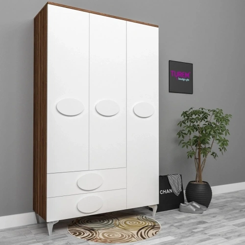 3 Kapılı Oval Kulplu Gardırop Suntalam