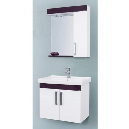 70 cm mdf mor banyo dolabı