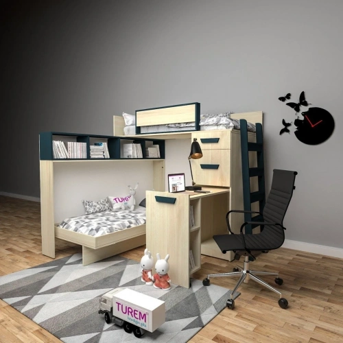 Allium Katlanabilir Yataklı Ranza Suntalam