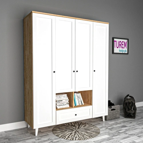 Angel 4 Kapılı Gardrop Mdf