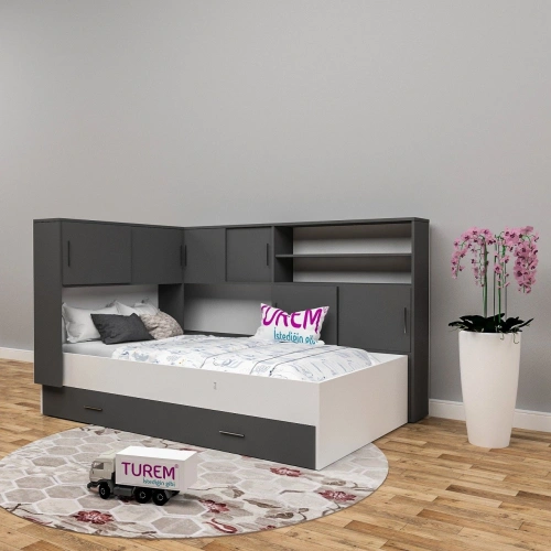 Artem Dolaplı Yavrulu Karyola