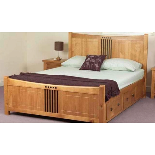 Arya Çekmeceli Doğal Ahşap Karyola