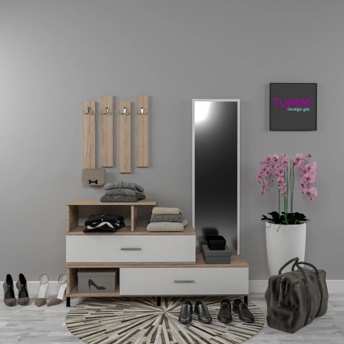 Askılı Aynalı Portmanto