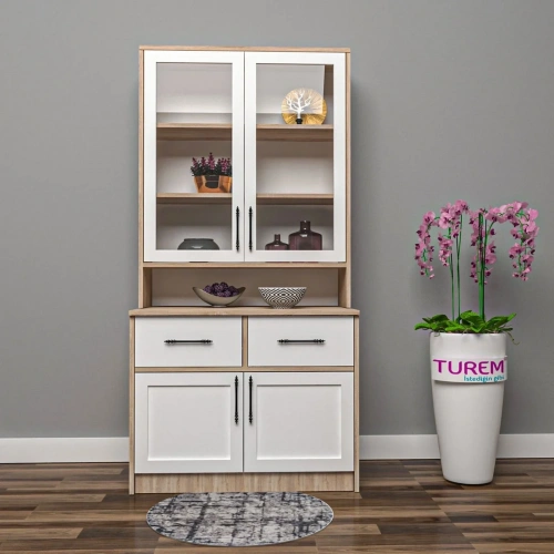 Asos Camlı Vitrin Mdf