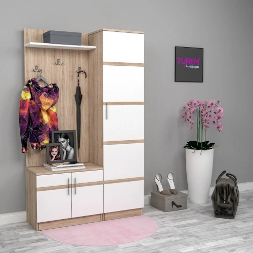 Asos Ceviz Ve Beyaz Portmanto Suntalam