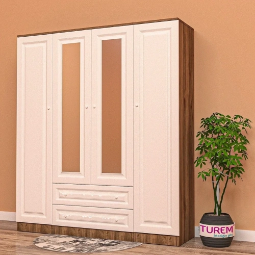 Ay 4 Kapılı Gardırop Mdf