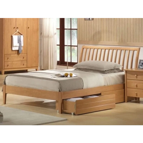 Ayas Çekmeceli Doğal Ahşap Karyola Suntalam