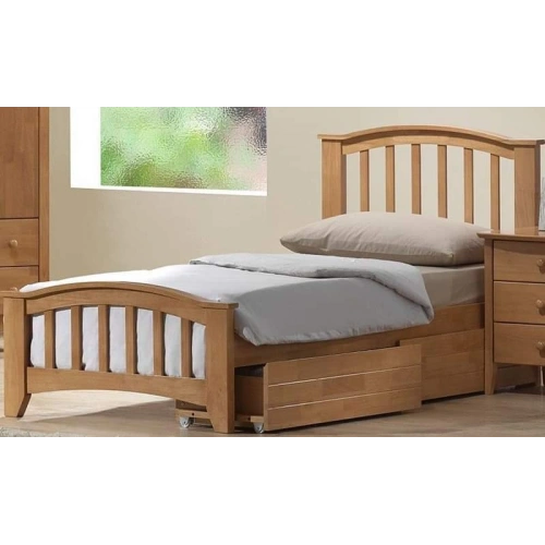 Ayaz Çekmeceli Doğal Ahşap Karyola