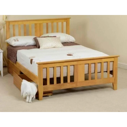 Bangu Çekmeceli Doğal Ahşap Karyola Mdf