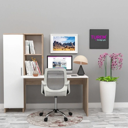 Banu Dolaplı Çalışma Masası Mdf