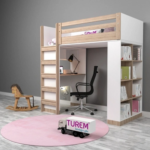 Brown Kitaplıklı Ranza Suntalam