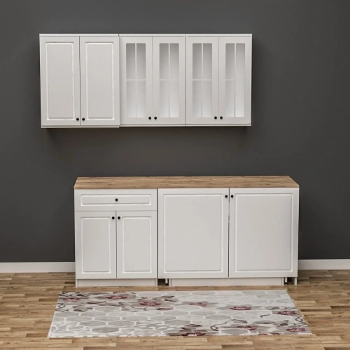 Deren Membran Kapaklı Mutfak Dolabı Mdf