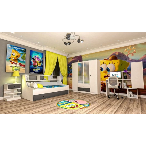 Derya Antrasit Genç Odası Takımı Mdf