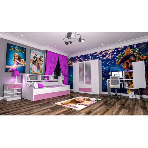 Derya Pembe Genç Odası Takımı Mdf