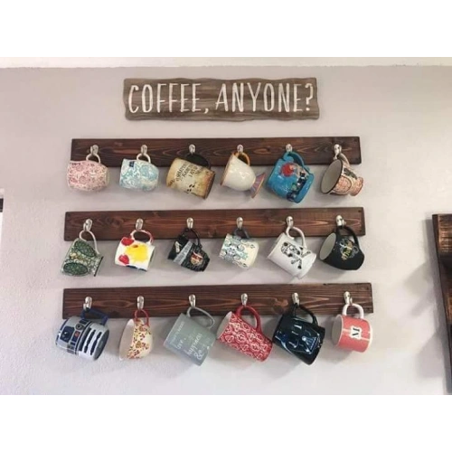 Doğal Ahşap 3Lü Kupa Askılık