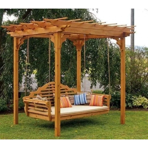 Doğal Ahşap Açelya Bahçe Salıncak Suntalam