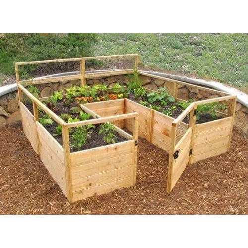 Doğal Ahşap Bahçe Çiçeklik Suntalam