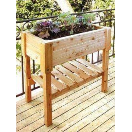 Doğal Ahşap Bahçe Saksı