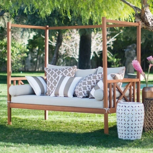 Doğal Ahşap Balkon Kanepe Suntalam