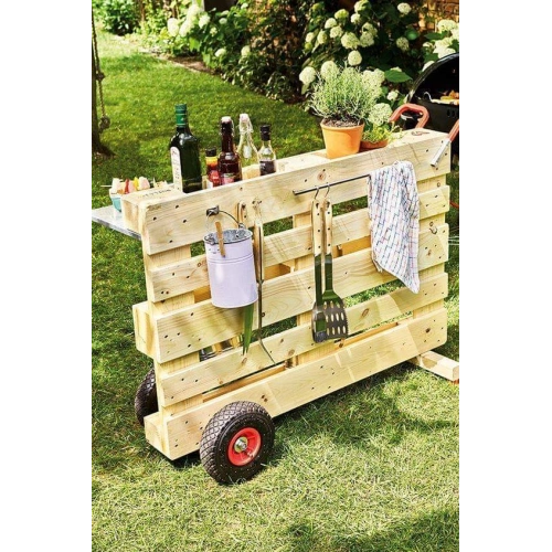 Doğal Ahşap Dekoratif Bahçe Mobilyası