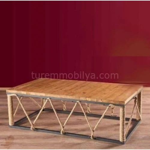 Doğal Ahşap Dekoratif Orta Sehpa