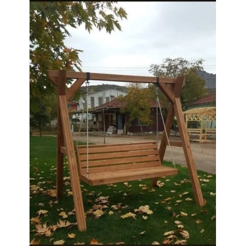 Doğal Ahşap Duru Salıncak Suntalam