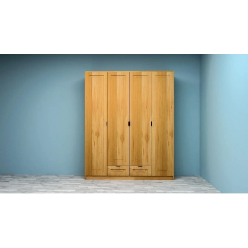 Doğal Ahşap Gardırop Mdf