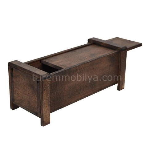 Doğal Ahşap Kapaklı Kasa(Sandık)