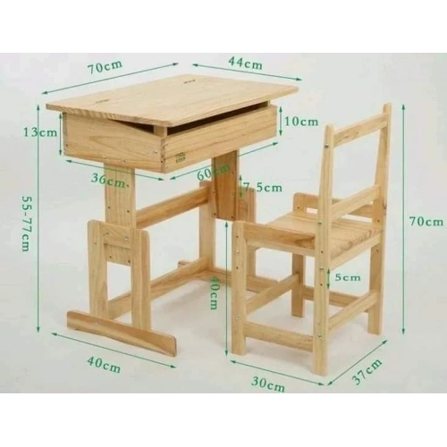 Doğal Ahşap Masa Sandalye Mdf