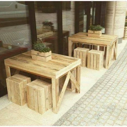 Doğal Ahşap Masa Tabure Suntalam