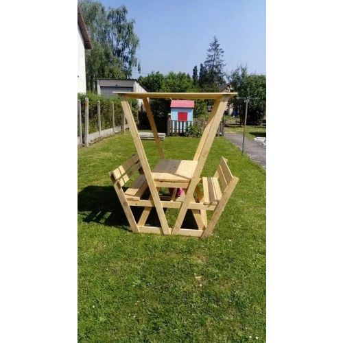 Doğal Ahşap Masa Takımı (Wood) Suntalam