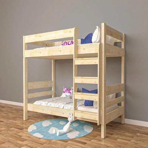 Doğal Ahşap Ranza Suntalam