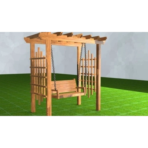 Doğal Ahşap Star Salıncak