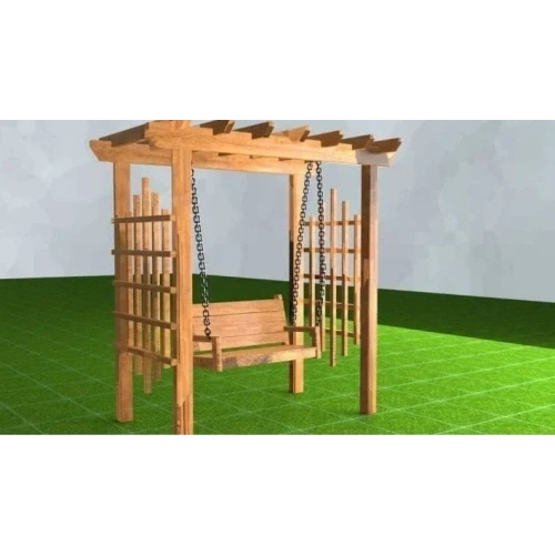 Doğal Ahşap Star Salıncak Mdf