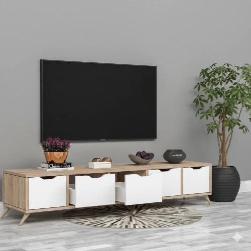 Doğal Ahşap Tv Sehpası