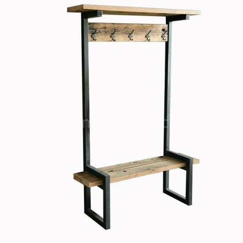 Doğal Ahşap Vestiyer