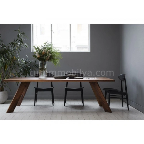 Doğal Ahşap Yemek Masası