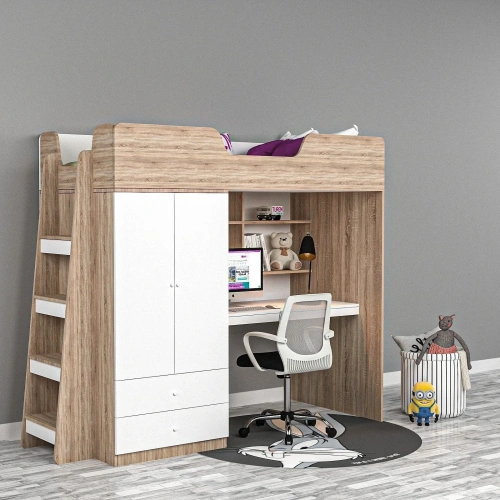 Dore Çalışma Masalı Ranza Mdf