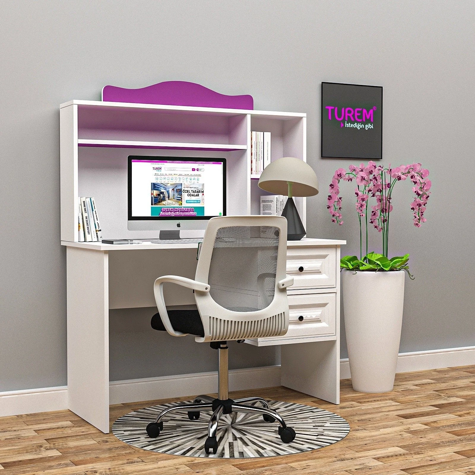 Ece Membran Çalışma Masası Mdf