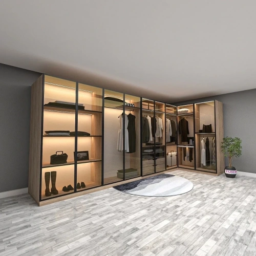 Efes Reflekte Camlı Gardrop Mdf